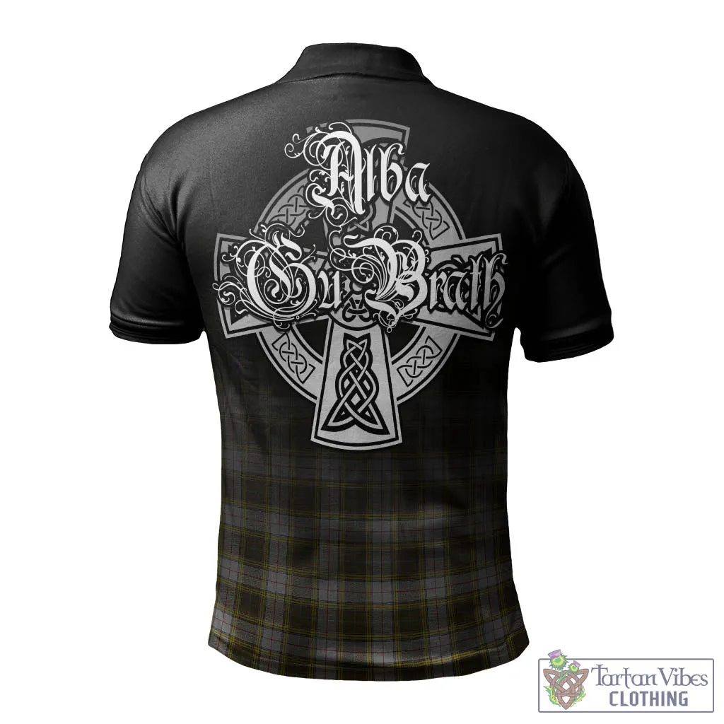 Buchanan Dress Tartan Polo Shirt Featuring Alba Gu Brath Family Crest Celtic Inspired