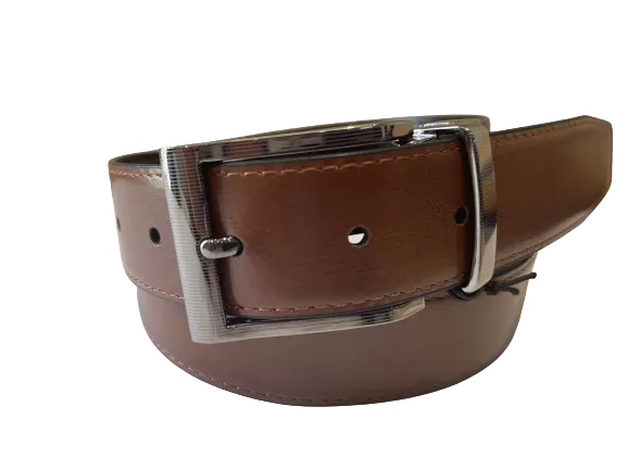 Buckle Belt - Capital - Reversible Belt - Black Front, Tan Back