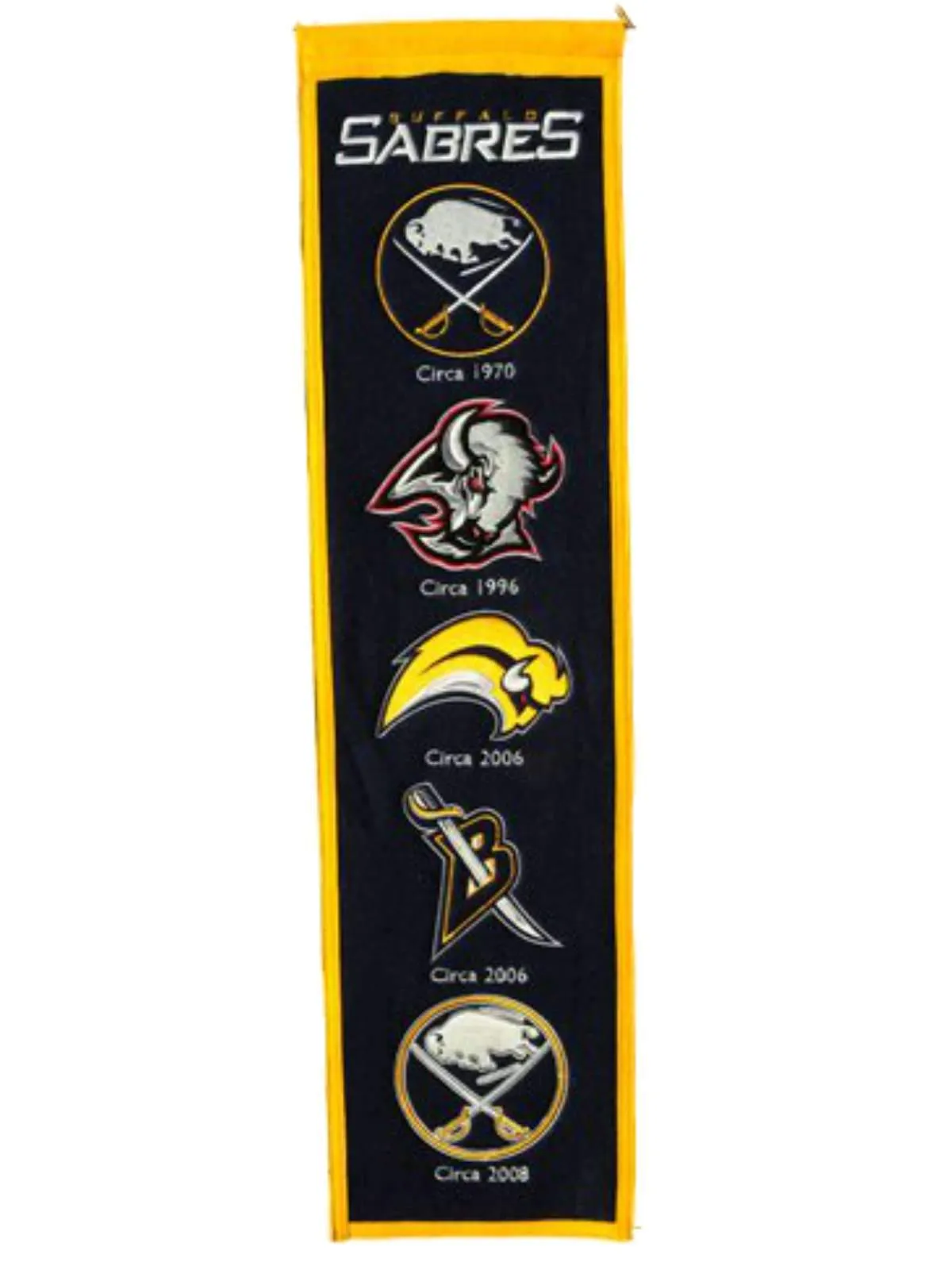 Buffalo Sabres Winning Streak Past Mascots Wool Heritage Banner (8"x32")