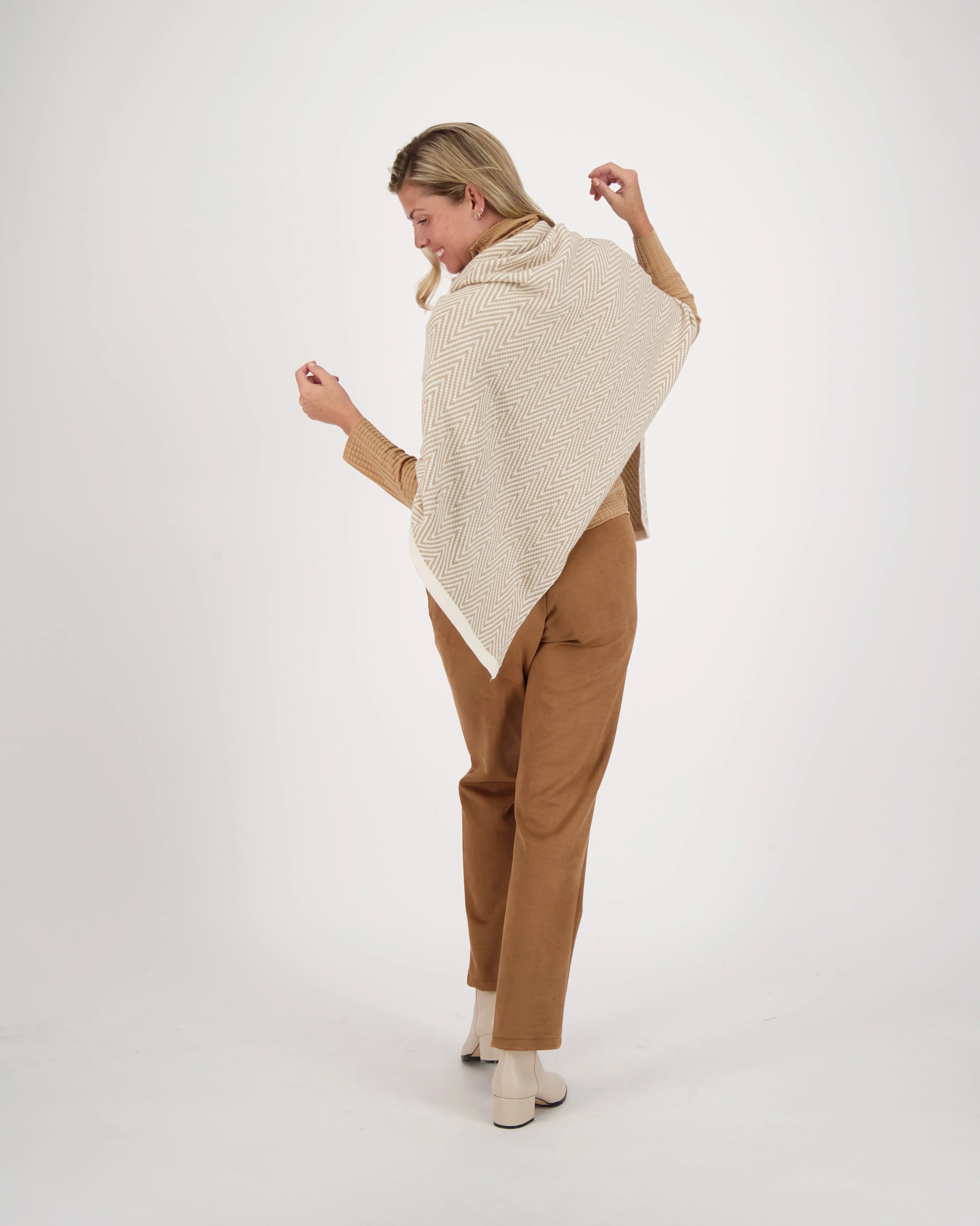 Buttoned Cape Poncho