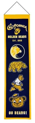 Cal Bears Winning Streak Past Mascots Wool Heritage Banner (8"x32")