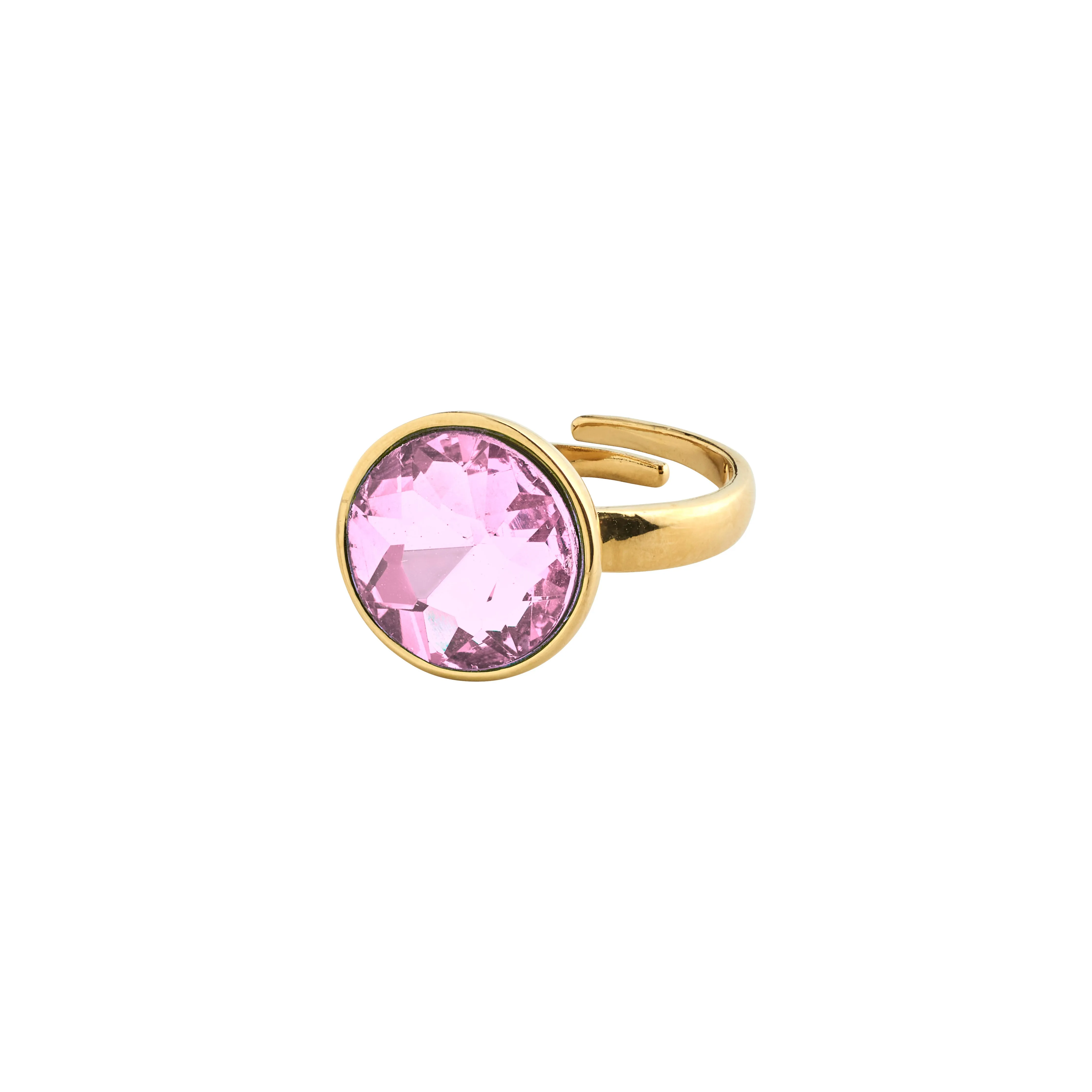 CALLIE recycled crystal ring rose/gold-plated