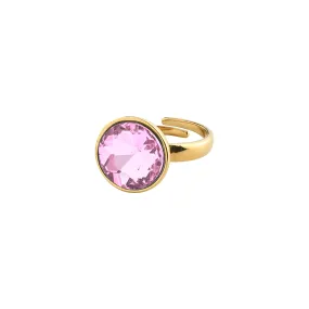 CALLIE recycled crystal ring rose/gold-plated