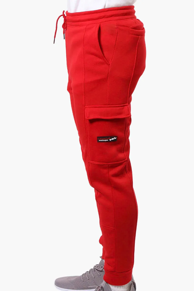 Canada Weather Gear Tie Waist Cargo Joggers - Red