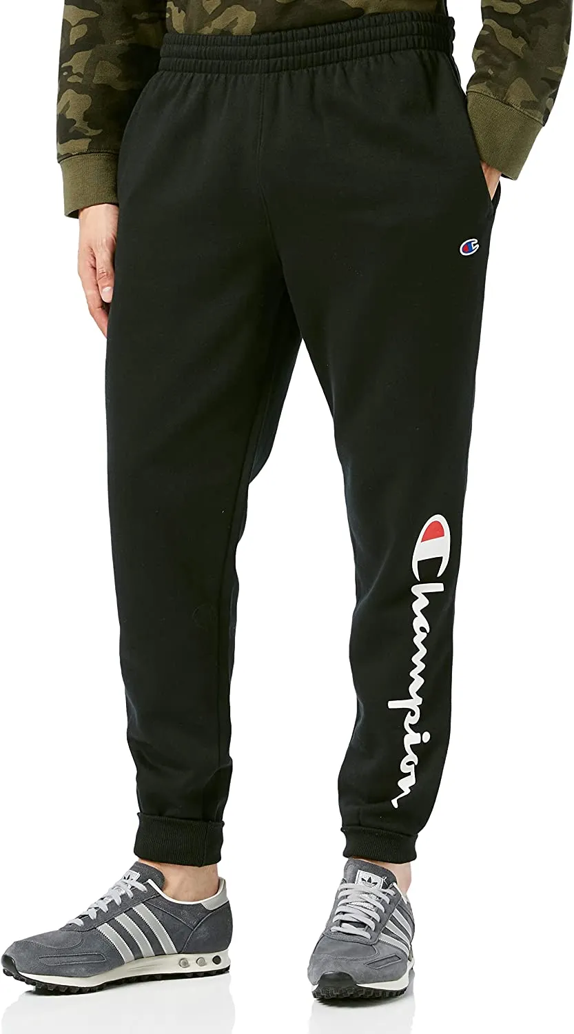 Champion Men's Script Logo Powerblend Fleece Joggers