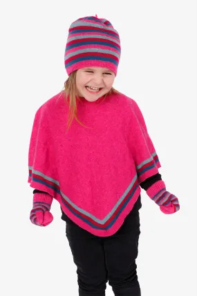 CHILD STRIPED PONCHO