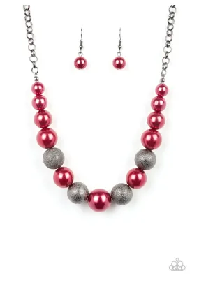 Color Me CEO Red Necklace - Paparazzi Accessories