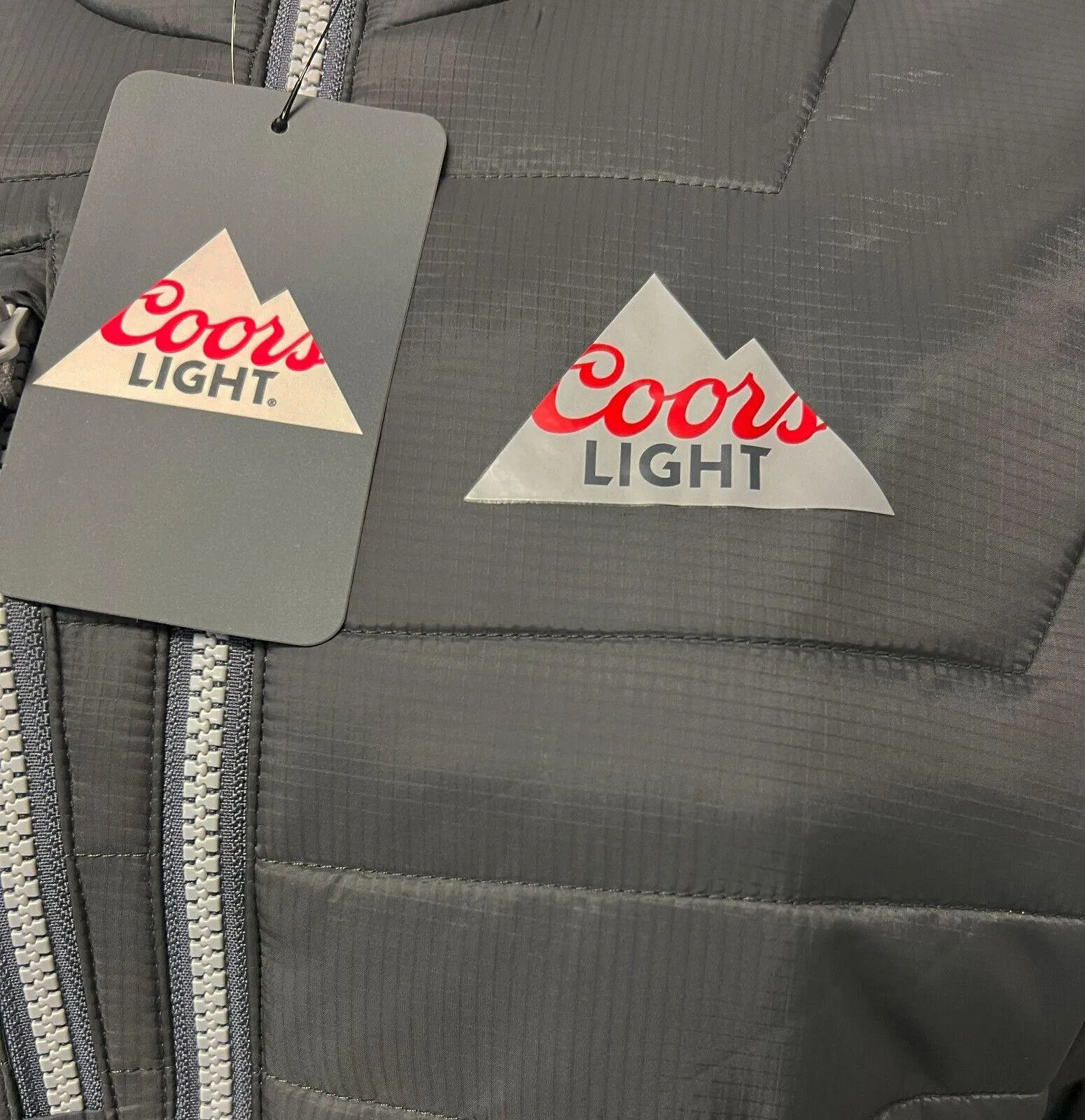 Coors Light Women's Grey Jacket Insulated Puffer (S01)