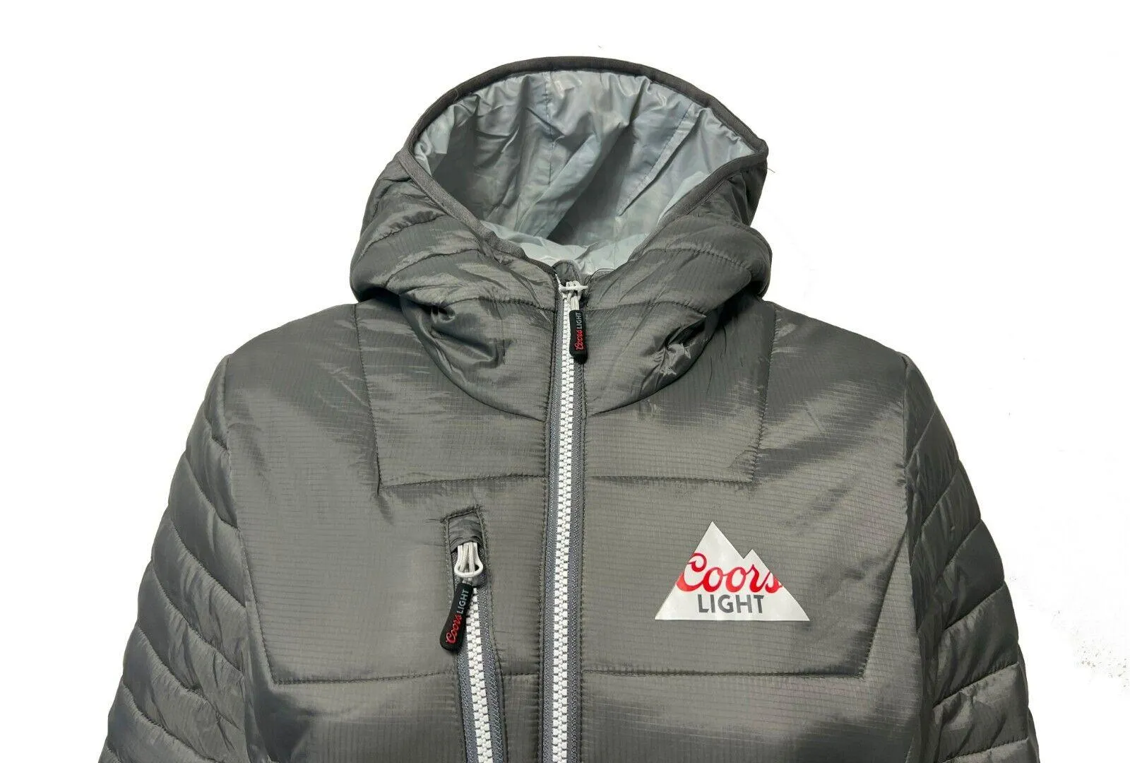 Coors Light Women's Grey Jacket Insulated Puffer (S01)