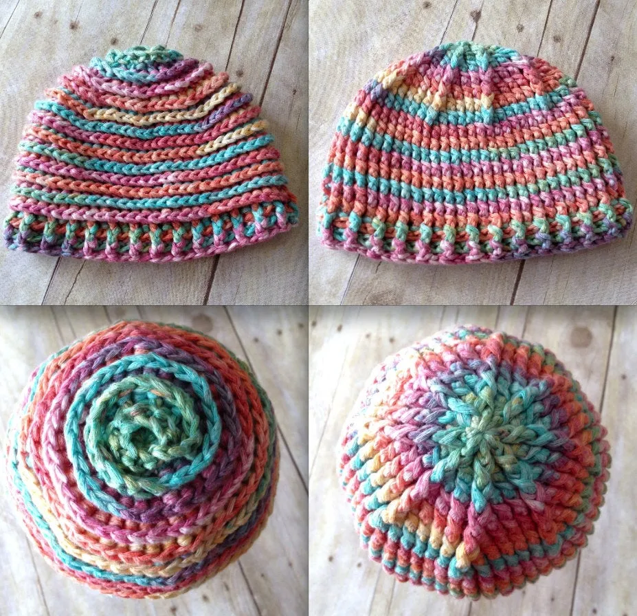 Crochet Pattern for Inside Out Reversible Beanie | Crochet Hat Pattern | Hat Crocheting Pattern | DIY Written Crochet Instructions