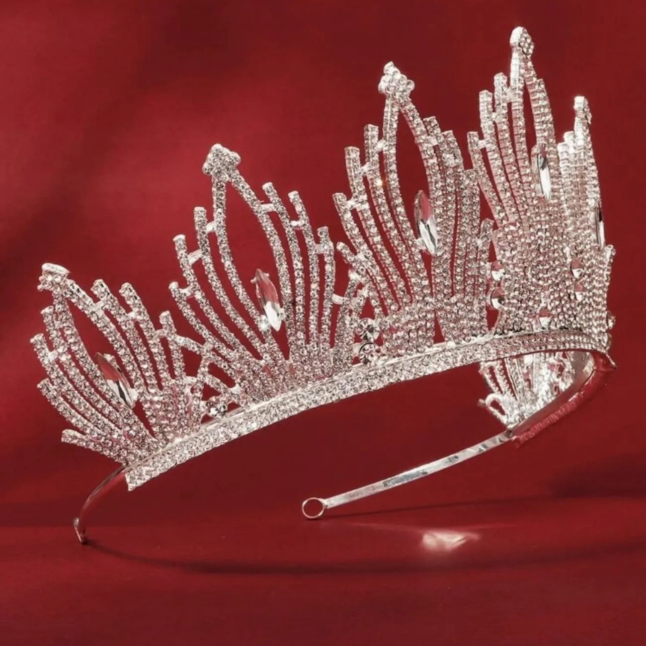 Crown design rhinestone hair accessory