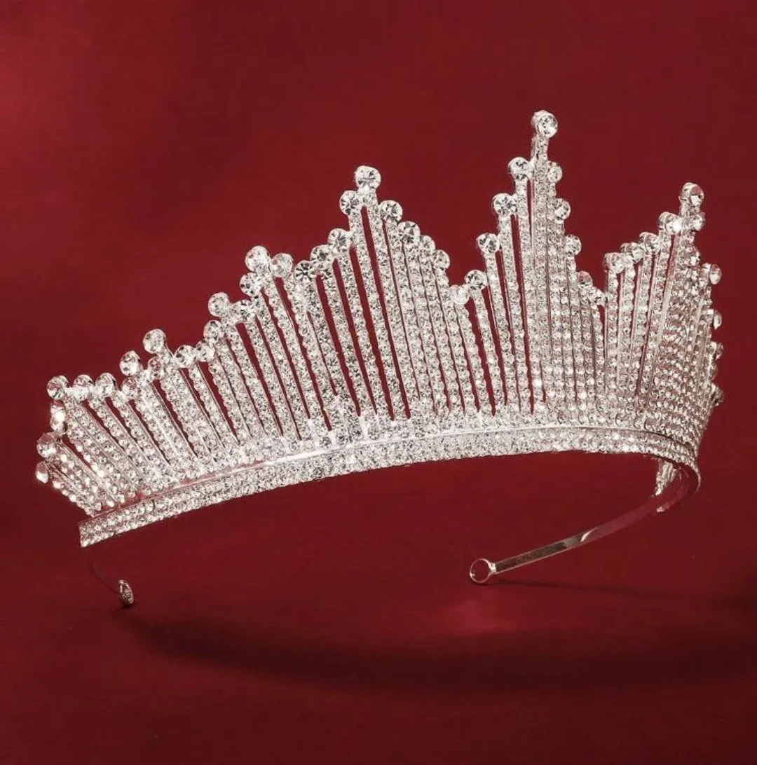 Crown design rhinestone overlayhair accessory