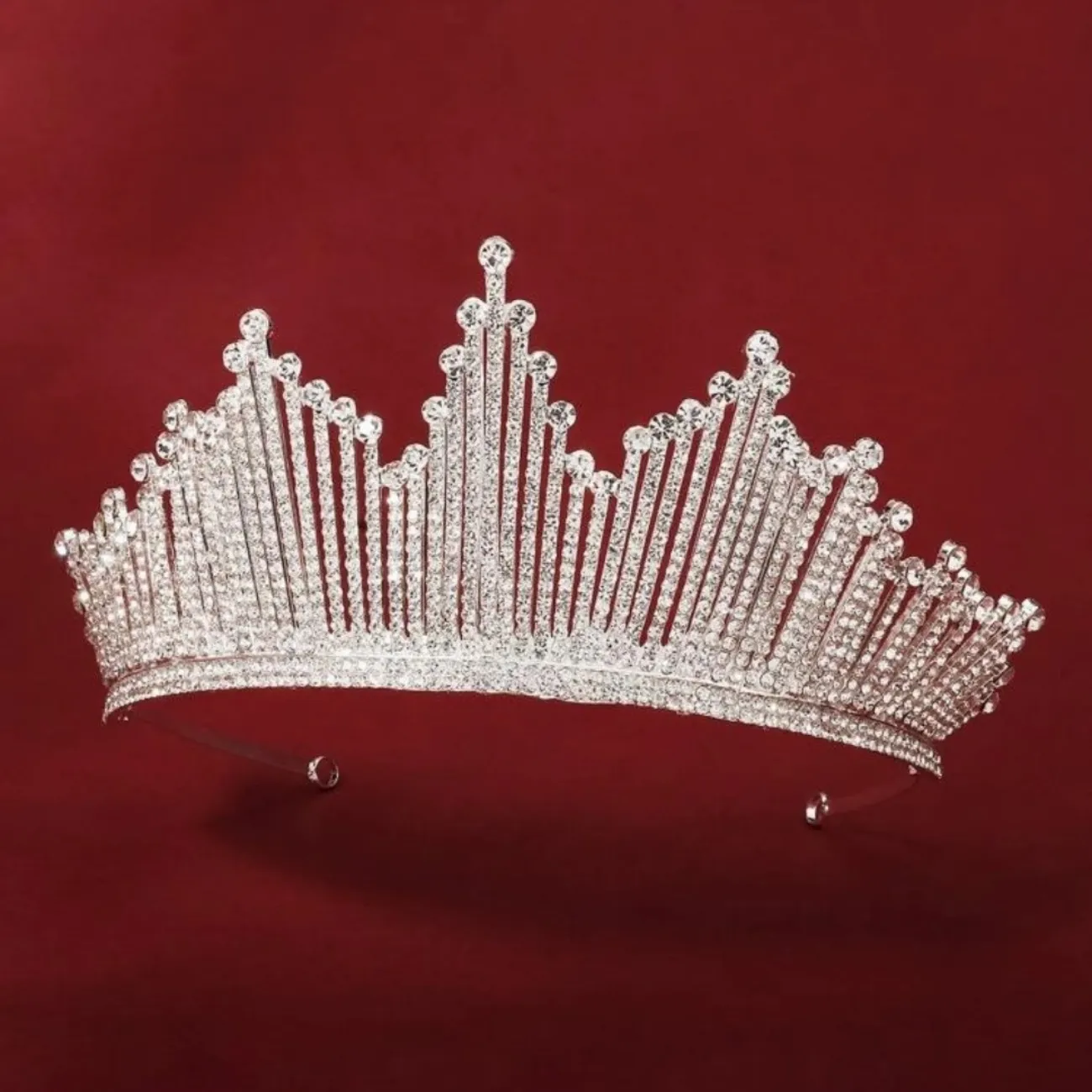 Crown design rhinestone overlayhair accessory