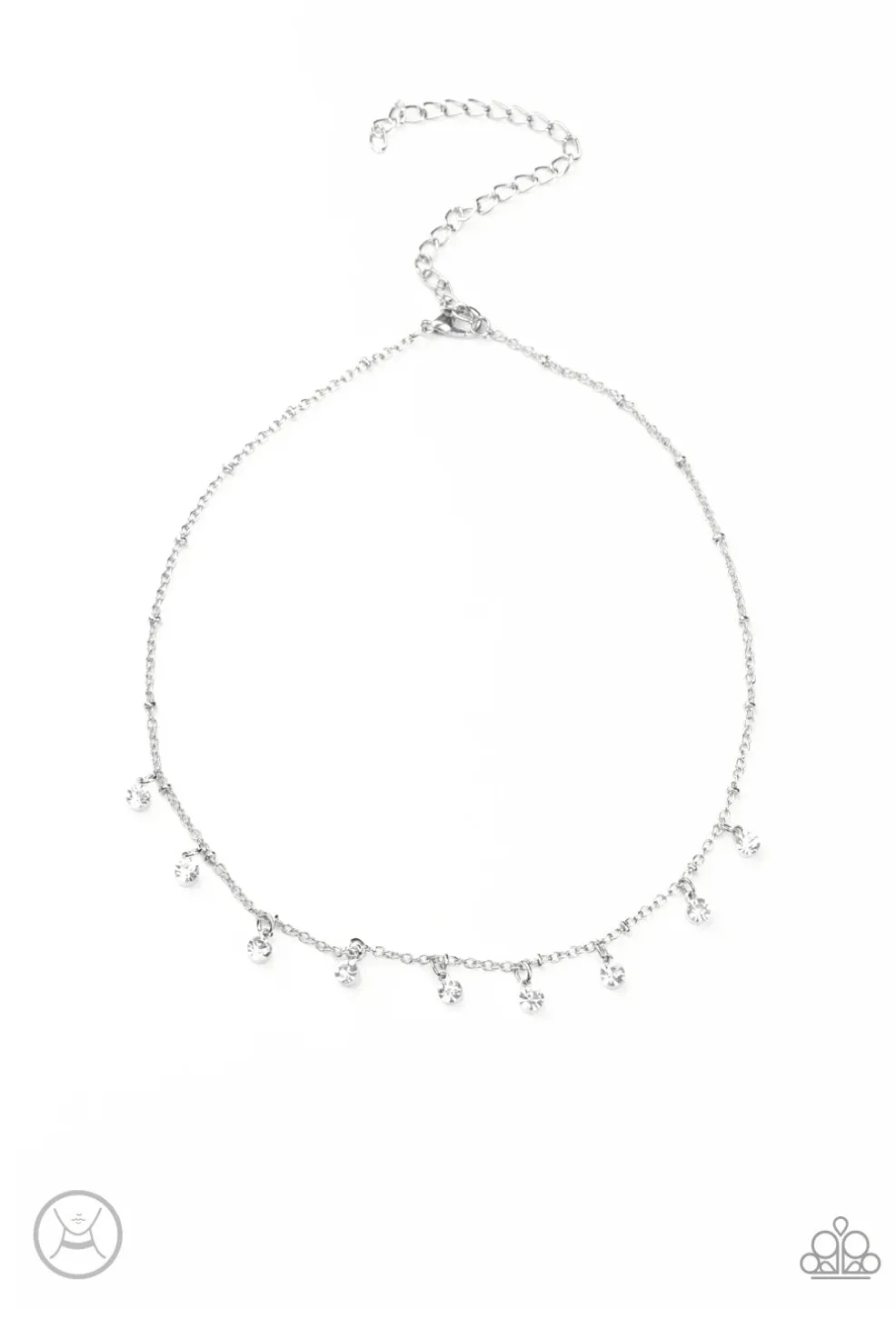 Dainty Diva White Choker - Paparazzi Accessories