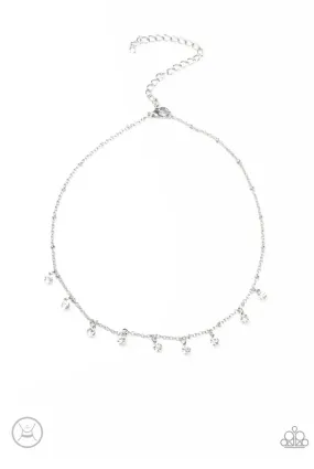 Dainty Diva White Choker - Paparazzi Accessories