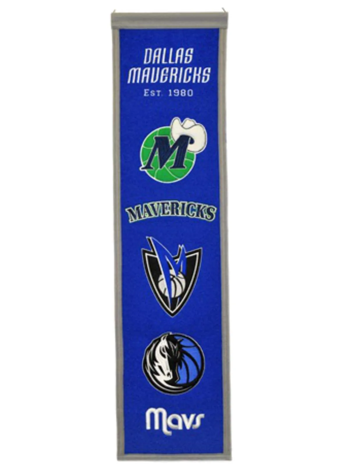 Dallas Mavericks Winning Streak Past Mascots Wool Heritage Banner (8"x32")