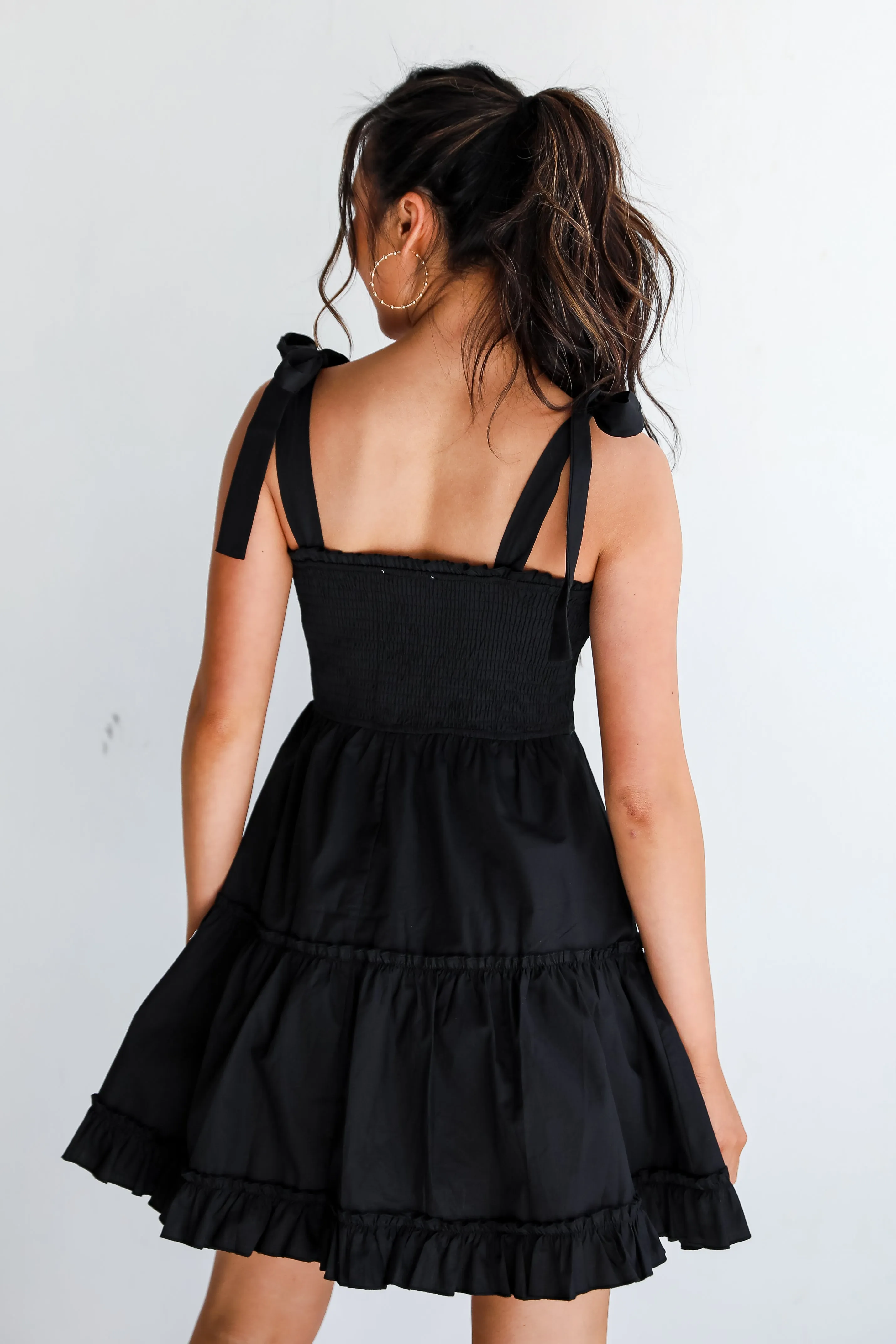 Dear To My Heart Black Tiered Ruffle Mini Dress