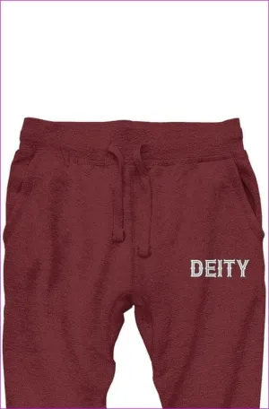 Deity Maroon Premium Joggers