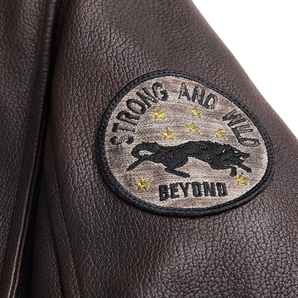 DENALI FLIGHT LEATHER JACKET - BROWN