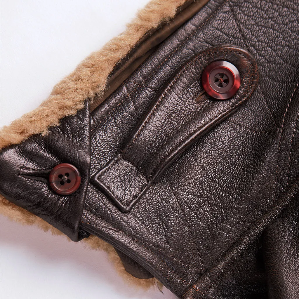 DENALI FLIGHT LEATHER JACKET - BROWN