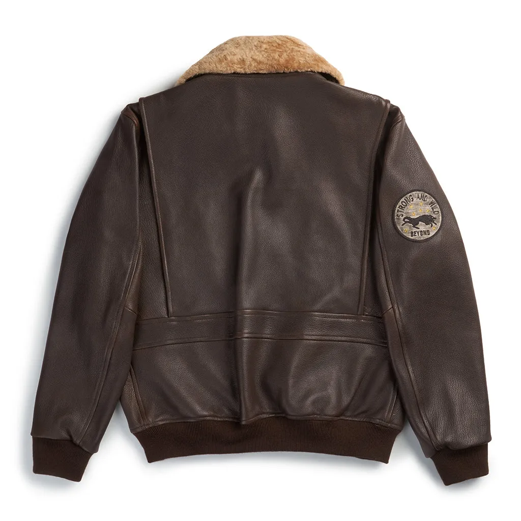 DENALI FLIGHT LEATHER JACKET - BROWN