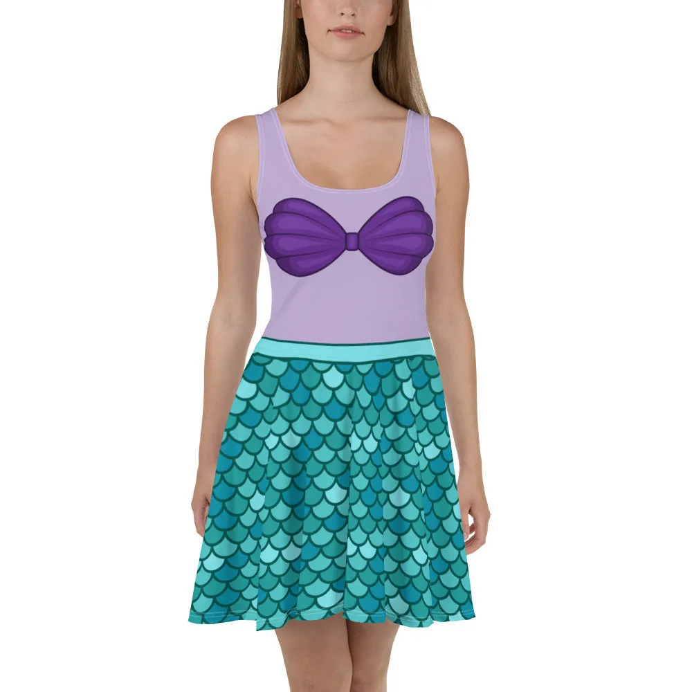 Disney Little Mermaid Ariel Skater Character Dress