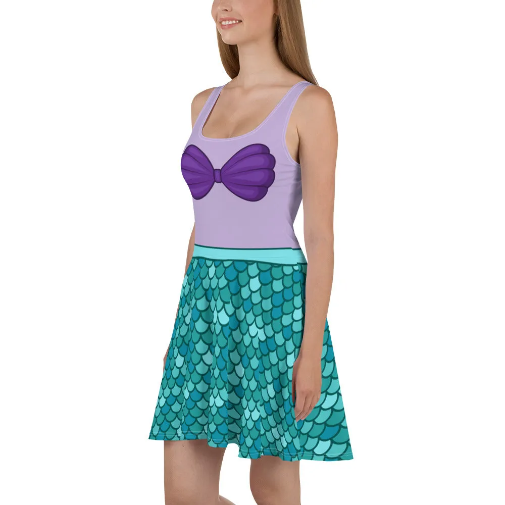 Disney Little Mermaid Ariel Skater Character Dress