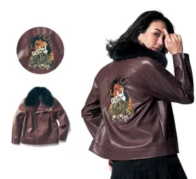 Disney Villain The Lion King Scar Biker Jacket Leather XL Size Unisex Cosplay