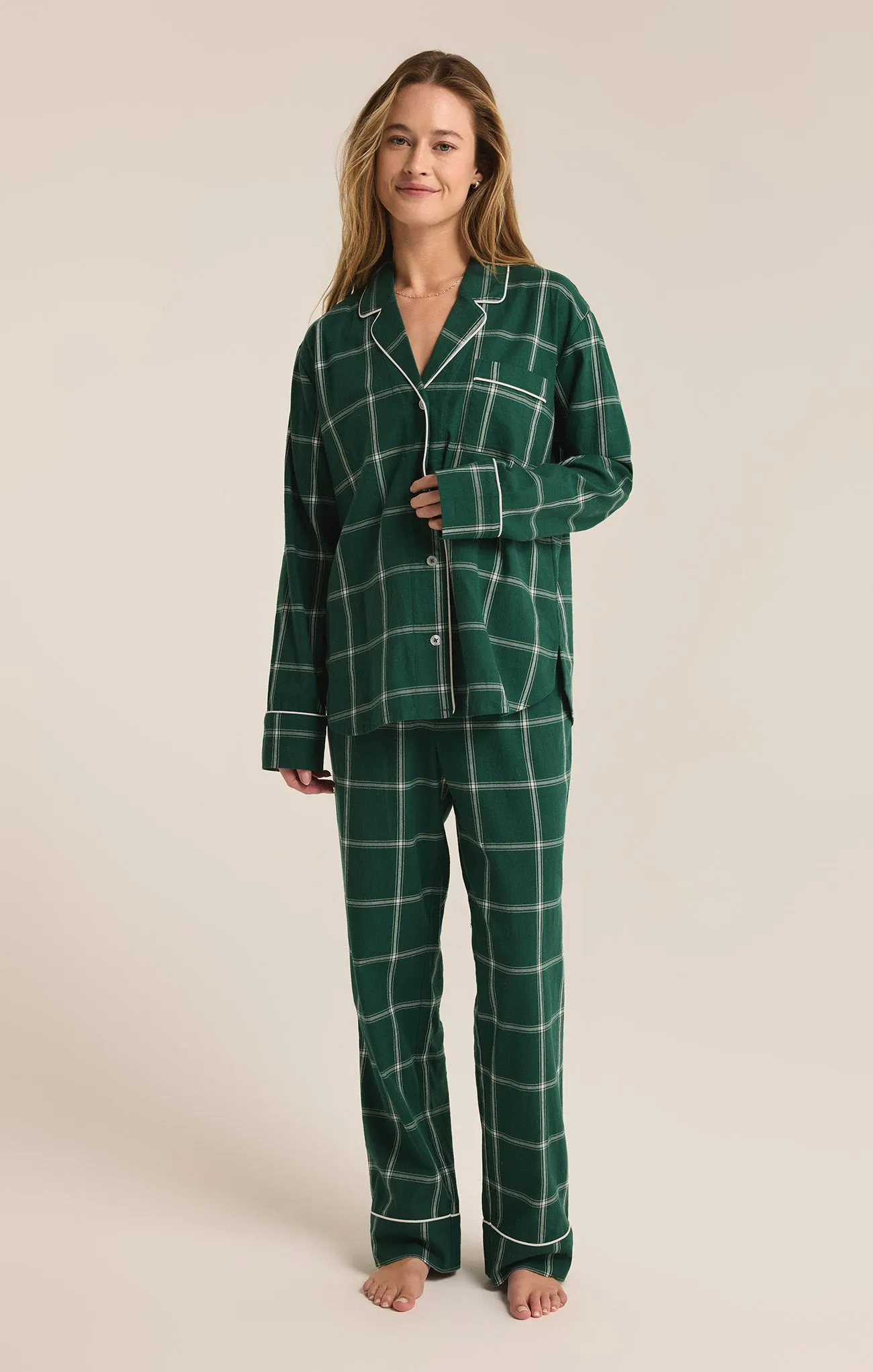 Dreamer Plaid Flannel Set