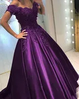 Elegant Off Shoulder Evening Dresses Dark Blue Burgundy A Line Appliques Beads Formal Party Gowns Women Prom Quinceanera Robes de soriee Corset Back Bc16892