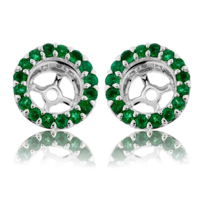 Emerald Halo Earring Jackets for Stud Earrings