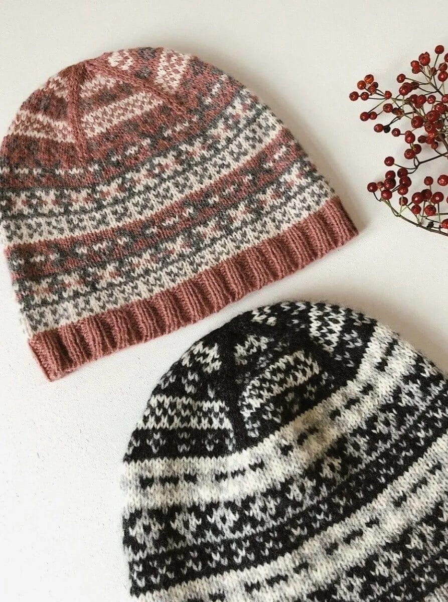 Emilia Fair Isle hat by Önling, No 2 knitting kit