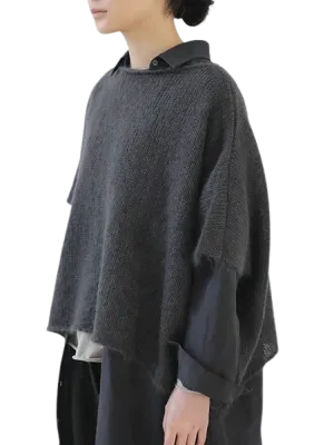 evam eva Mohair Silk Poncho