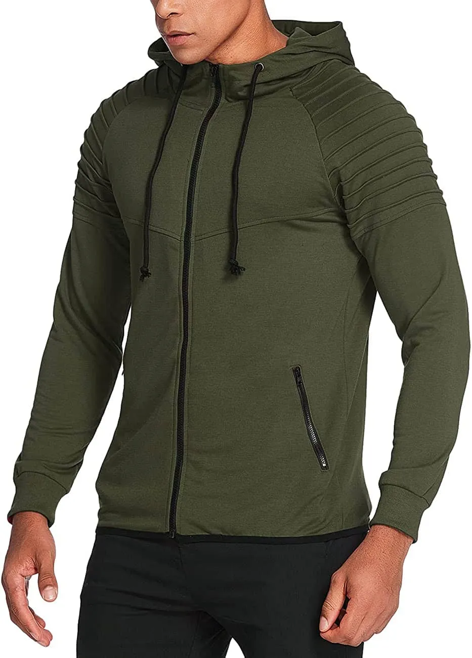 Fashion Long Sleeve Hooded With Zipper Pocket (US Only)