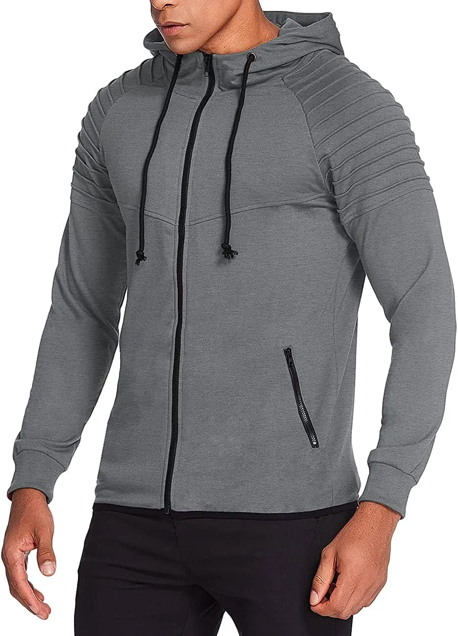 Fashion Long Sleeve Hooded With Zipper Pocket (US Only)