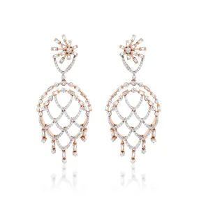 Freeflowing Swivel Diamond Earrings