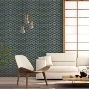 Galerie Fan Leaf Wallpaper Teal 18513