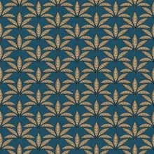 Galerie Fan Leaf Wallpaper Teal 18513