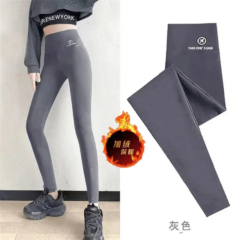 Girls Autumn Skinny Shark Pants Kids Casual Daily Sport Dance Thickened Trousers Children Winter Fashion High Waisted Sweatpants