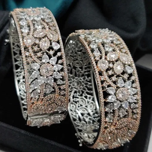 Glamorous 2PC AD Bangle Set