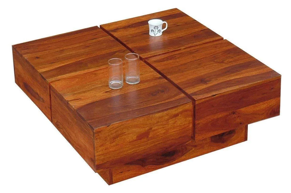 Glamorous Wooden Handmade Solid Sheesham Wood Coffee Table