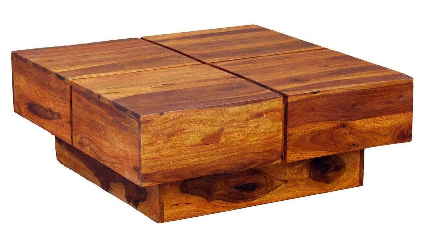 Glamorous Wooden Handmade Solid Sheesham Wood Coffee Table