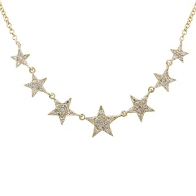 Graduating Diamond Stars Necklace