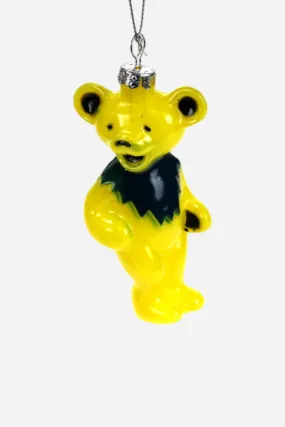 Grateful Dead Bear Ornament in Yellow