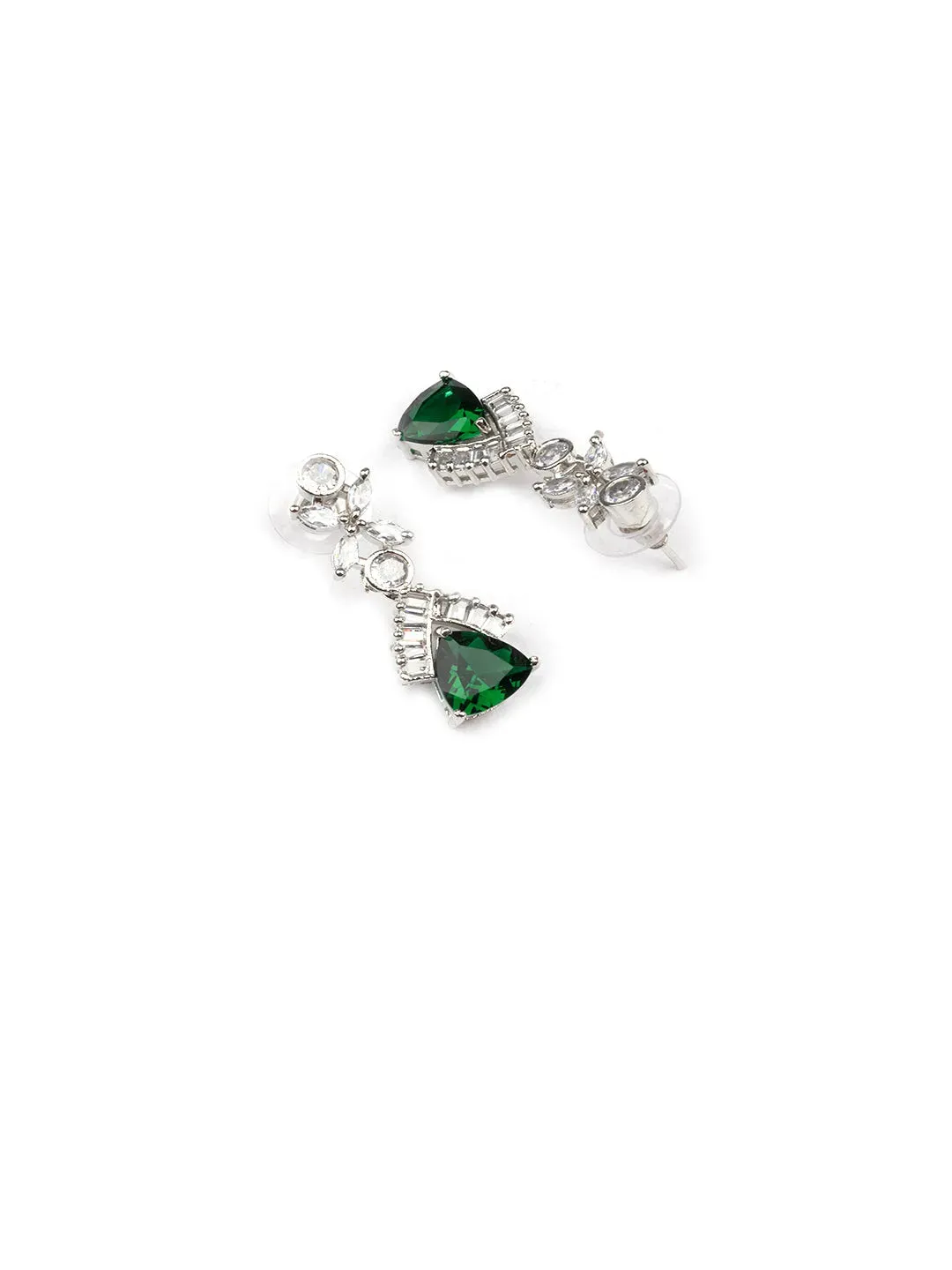 Green CZ AD Necklace Set for Glamorous Look