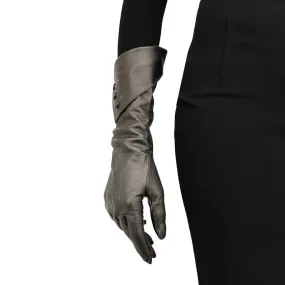 Gwyneth - Women's Silk Lined Leather Button Gloves