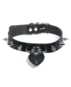 Heart Spiked Collar