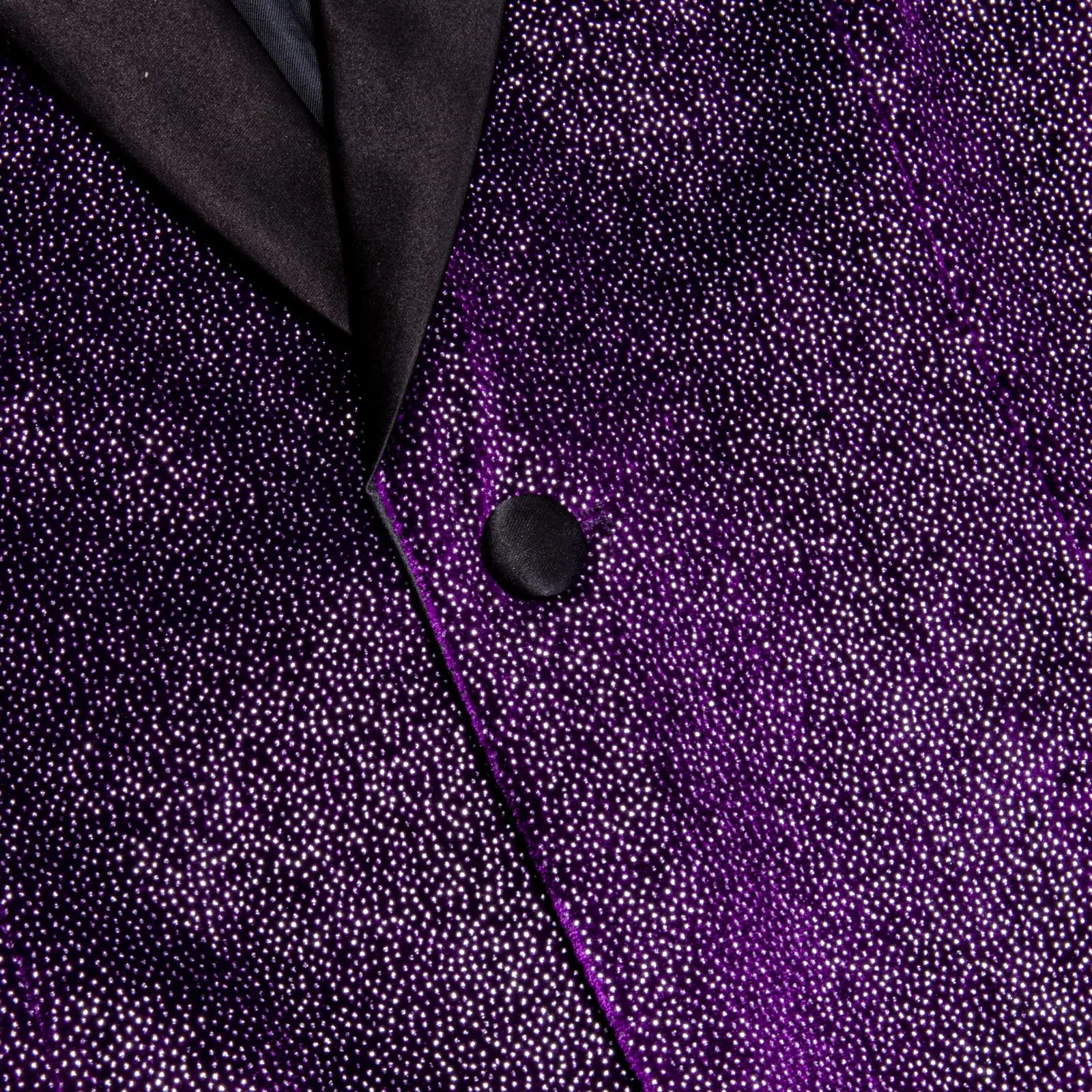 Hi-Tie Velvet Blazer Purple Formal Wedding Suit Shawl Lapel Men's Top