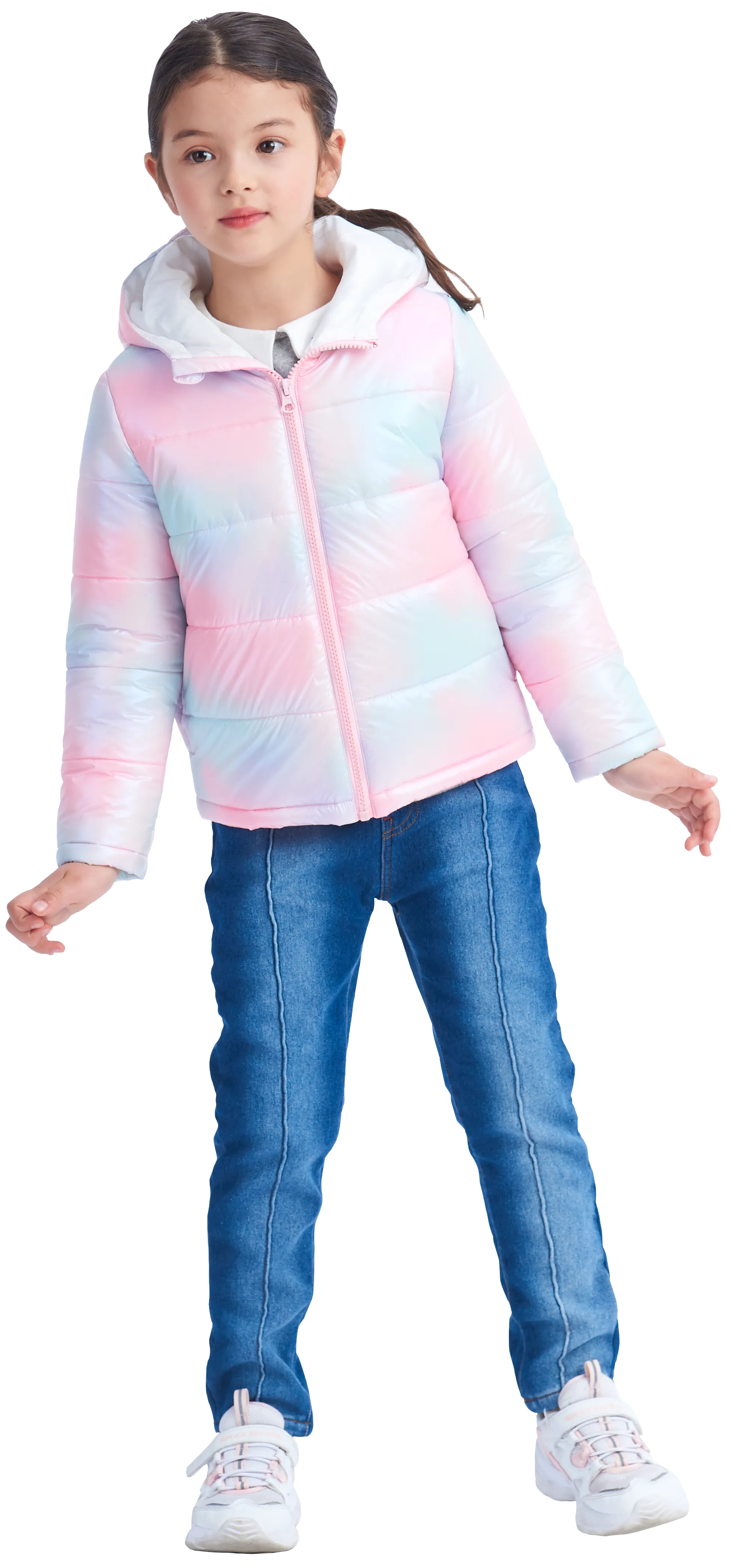 IKALI Girls Winter Puffer Jacket Lightweight Outwear Girls Colorful (3-12Y)