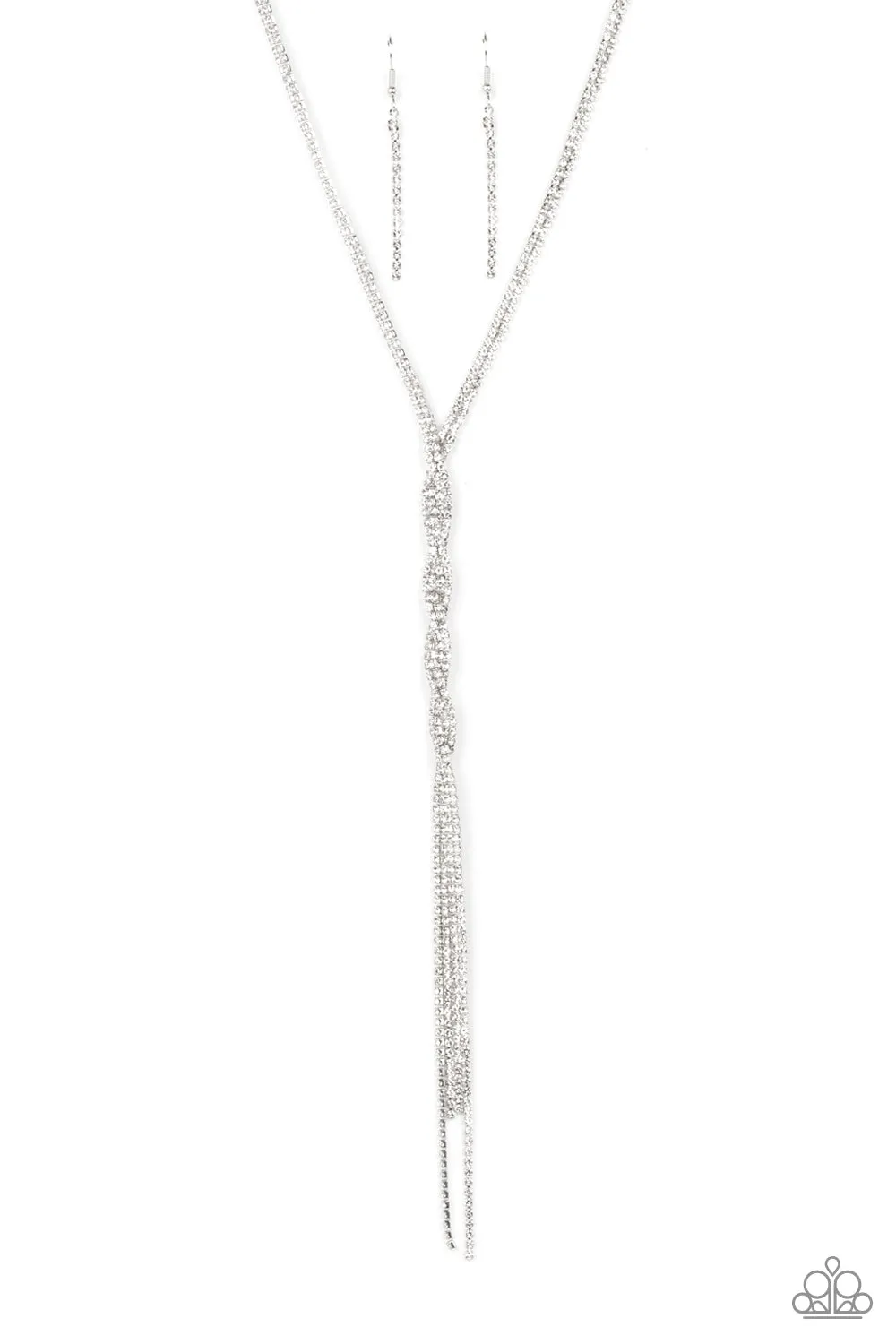 Impressively Icy - White Bling Necklace - Paparazzi Accessories